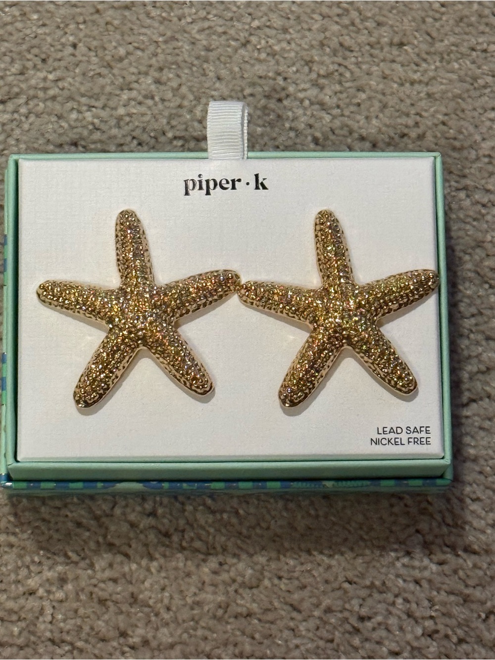 piper.k Gold Starfish Stud Earrings